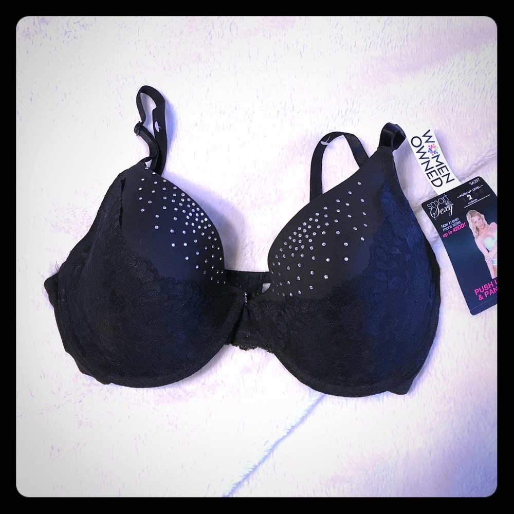 Black Bra w/ Gemstones